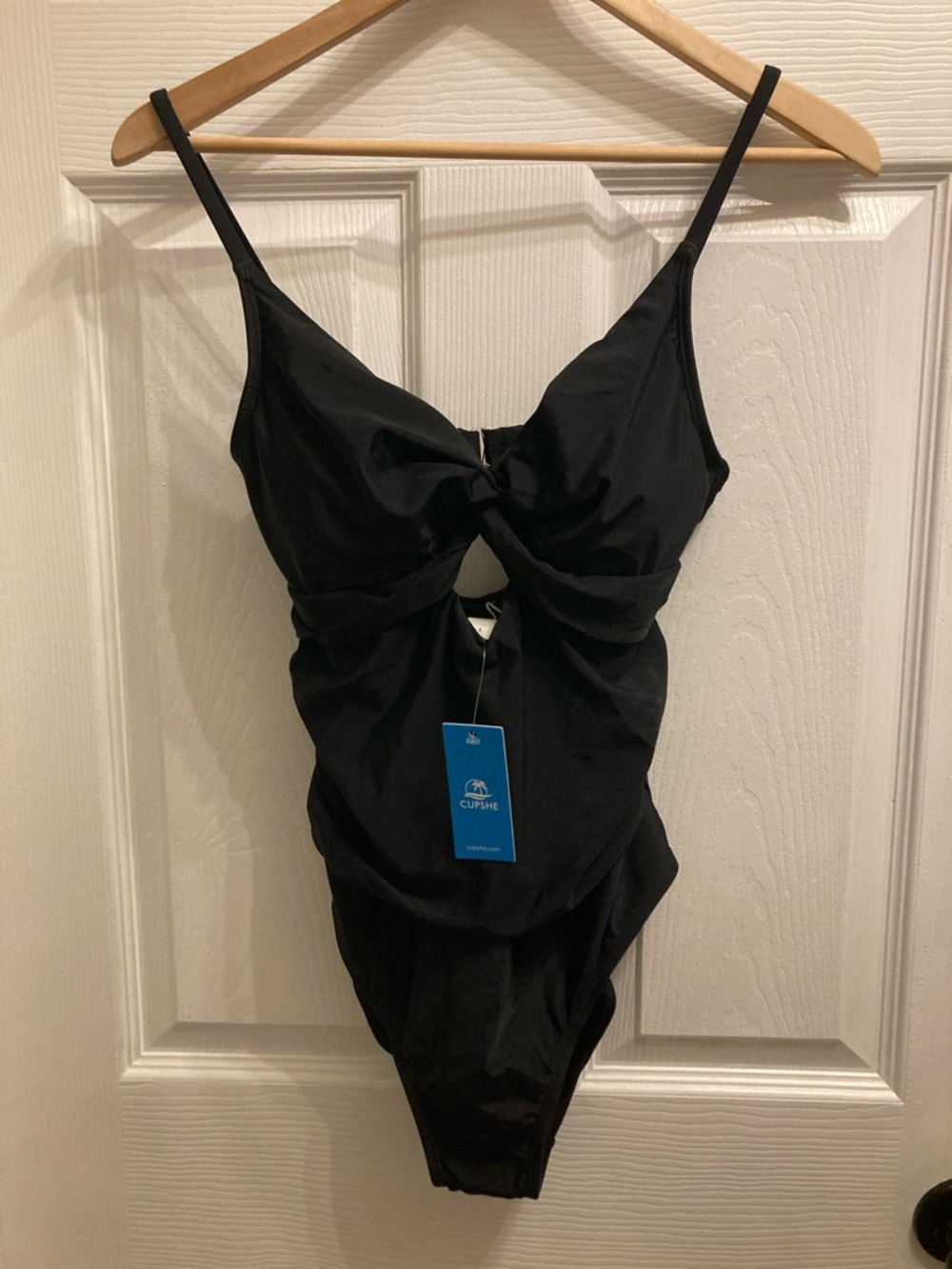 Cupshe Black One-piece twist top NWT size M